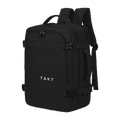 TAKT 20 under-seat cabin backpack in Black, three-quarter front view