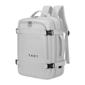 TAKT 20 under-seat cabin backpack in Grey, three-quarter front view