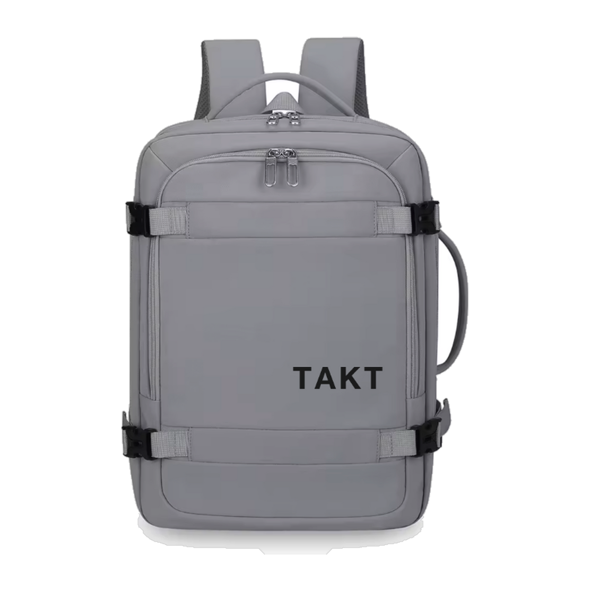 TAKT 20 under-seat cabin backpack in grey, front view